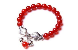 诗蔓纯天然红玛瑙铃铛手链 平衡正负能量的美学与灵性